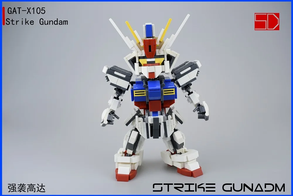 

Blocks MOC GUNDAM SD Strike Gundam Robot Compatible Legoelys Toys