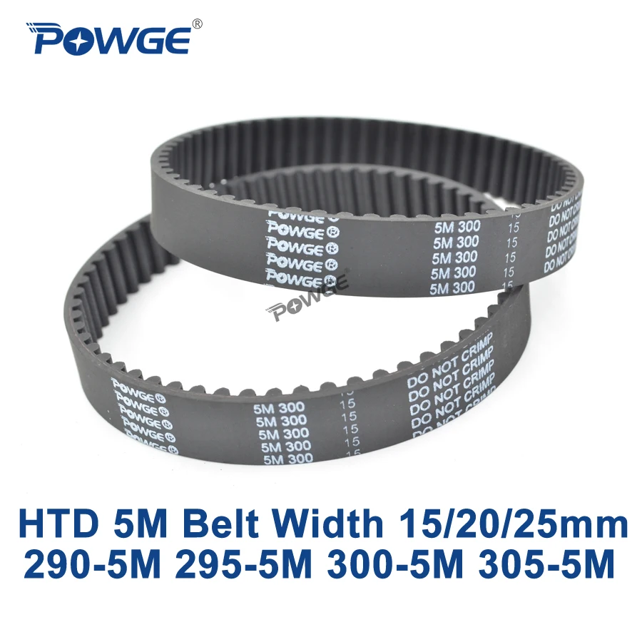 Ремень синхронизации POWGE HTD 5M C = 290/295/300/305 ширина 15/20/25 мм зубцы 58 59 60 61 HTD5M синхронный ремень 290 5M 295 5M 300 5M 305 5 м|htd 5m timing belt|synchronous belt5m timing belt | АлиЭкспресс