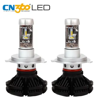 

CN360 2PCS X3 H4 9003 HB2 Single LED ZES Chip Headlight Light 3000K 6000 8000K Headlamp Waterproof Easy Installation 12V 24V