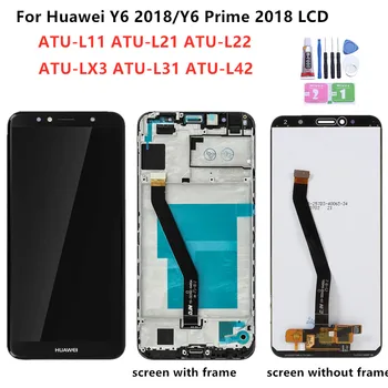 

For Huawei Y6 2018 LCD Display Touch Screen ATU L11 L21 L22 LX1 LX3 L31 L42 For Huawei Y6 Prime 2018 LCD Screen With Frame