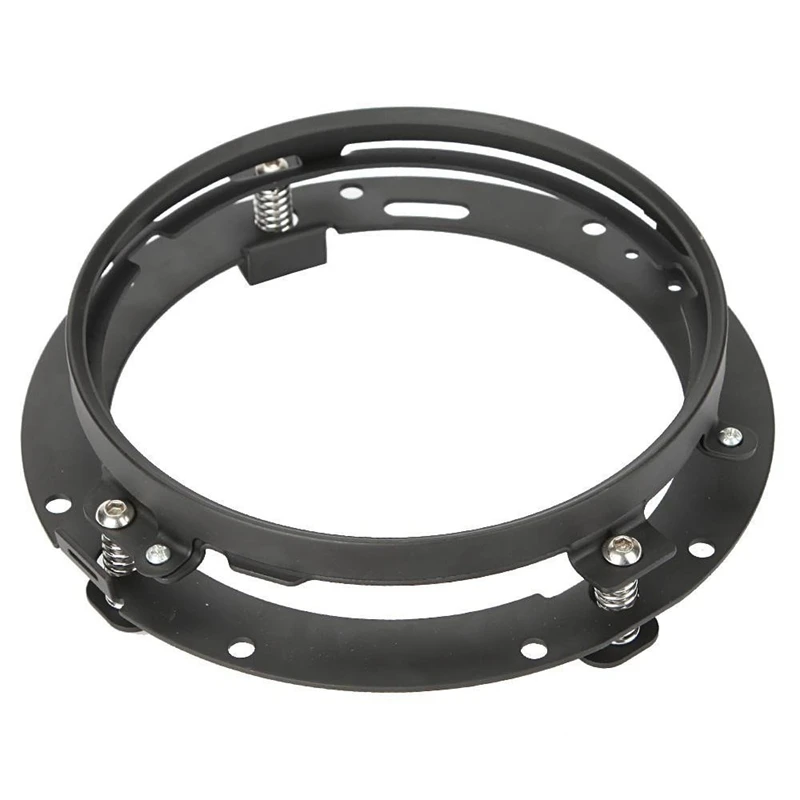 Black 7 Inch Headlight Ring Mounting Bracket Headllamp Mount For Harley Davidson Motocycle Jeep Wrangler