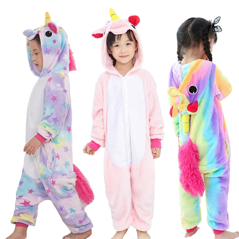 Dropshipping Boy Girl Pajamas Rainbow Children Casual Pajamas Set