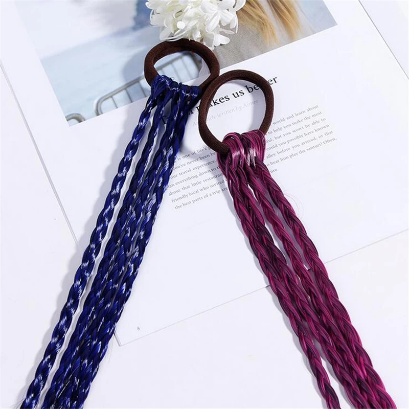 Korean style girl cute wig headwear trend scorpion hair ring shape high elasticity four color girl hair ring Korean style girl cute wig headwear trend scorpion hair ring shape high elasticity four color girl hair ring