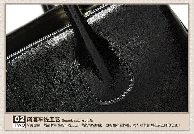 Real leather Luxury Women Handbag Shoulder Tote Bag Black Casual Ladies Leisure Crossbody Hand Bags (26)
