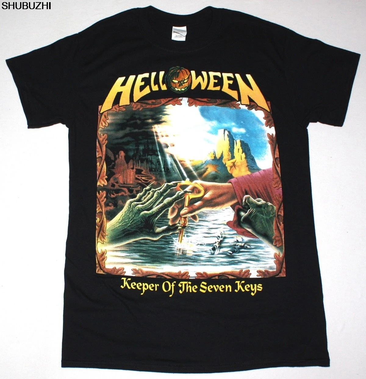 HELLOWEEN KEEPER OF THE SEVEN KEYS PART II тяжелый металл KISKE Новая Черная футболка sbz4253|Футболки| |