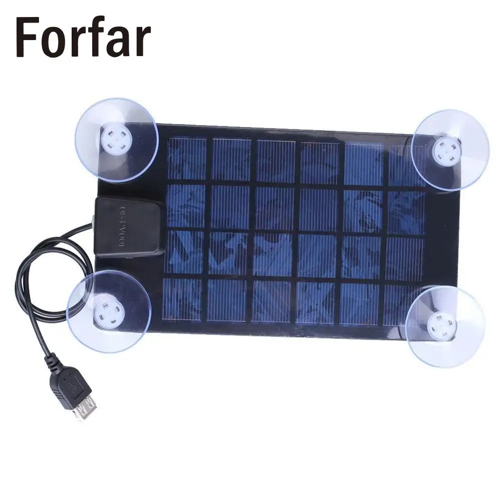 Форфар Солнечный Зарядное устройство ультра тонкий Панели солнечные 6 В USB 2.0 Отдых Путешествия езда Открытый