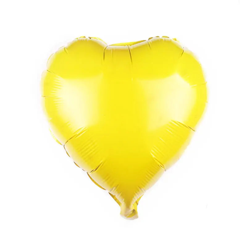 GOGO PAITY,, новинка, 18 дюймов, в форме сердца, алюминиевый шар, свадебное платье, День Святого Валентина, украшение, воздушный шар - Цвет: yellow