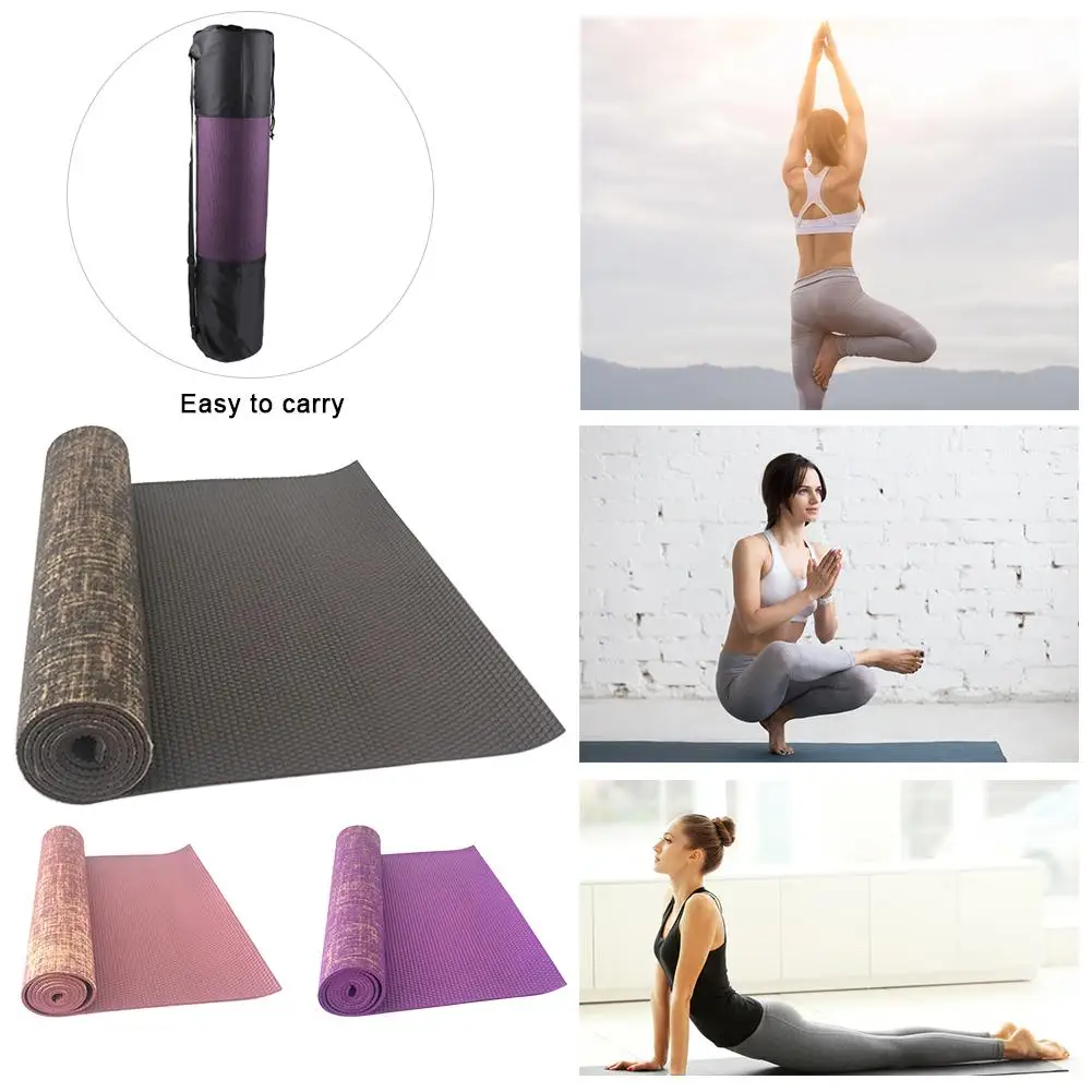

Flax Jute PVC Yoga Mat Sports Fitness Pad Cushion with Mesh Bag for Gym Exercise Dance Yoga Fitness Gym Belt Sports Exercise