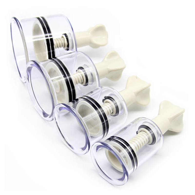

4Sizes/set Dedicated Vacuum Twist Rotary Cupping Cup Nipple Enlarger Suction Enhancer Anti Cellulite Acupuncture Detoxification