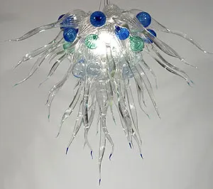 Прозрачная люстра из дутого стекла ручной работы для декора гостиной|hand blown glass