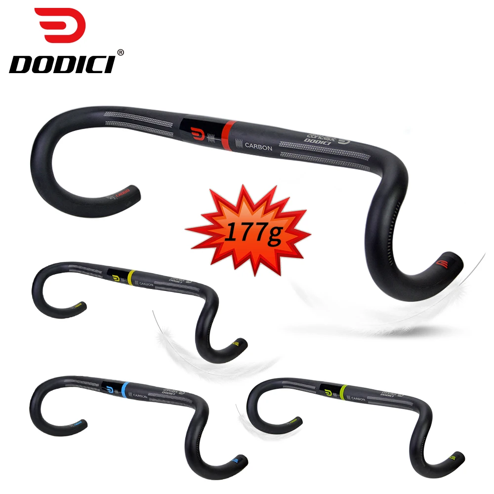 

DODICI New Carbon handlebar Carbon Fiber Bicycle Road handlebar handle Cycling Light Handlebar 117g Bike Part 31.8*400/420/440mm
