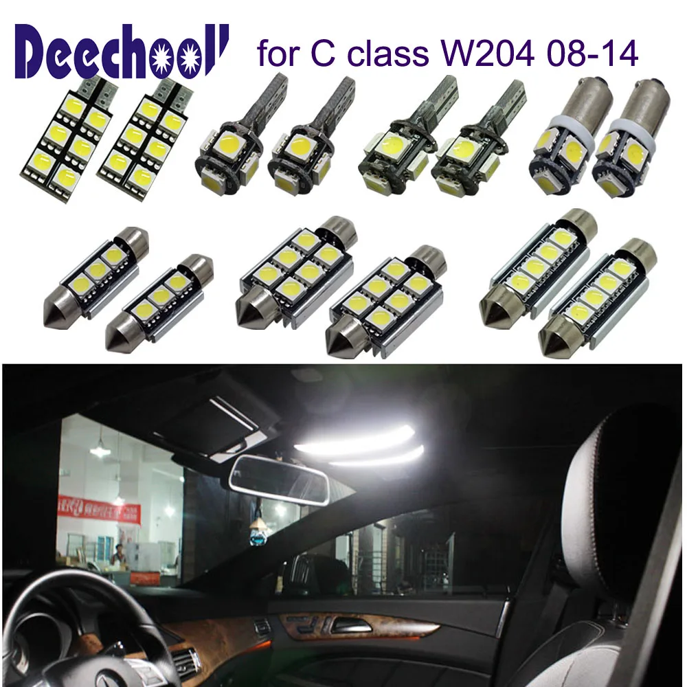 Us 21 35 39 Off 21pcs Led Light Car Interior Lighting Bulb For Mercedes Benz C Class W204 Sedan C180 C200 C220 C250 C300 C350 08 14 In Signal Lamp