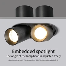 Встраиваемый прожектор двуглавый 2X12 Вт светодиодный Cob-Cree прожектор высокий CRI RA> 93 бизнес-отель инженерное Внутреннее освещение