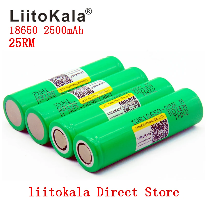 Liitokala 18650 2500mah аккумулятор 3,7 V INR18650-25RM 20A разрядный литий-ионный аккумулятор