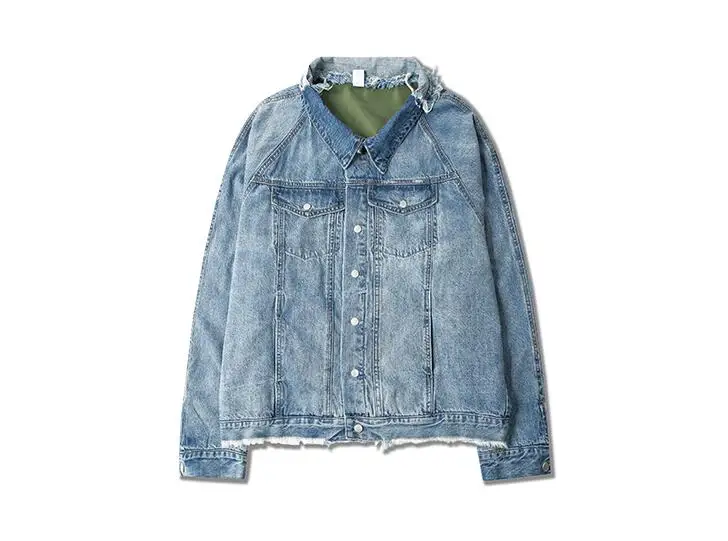 Reversible MA1 Bomber Jacket Justin Bieber style Reversible Pilot Flight coat Denim jeans and Army Green Outerwear Men and women
