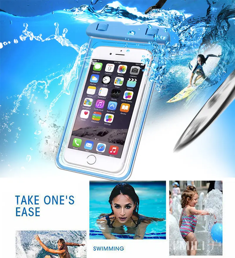 TOMKAS Universal Waterproof Case For iPhone X 8 7 6 s Plus Cover Pouch Waterproof Bag Case For Phone Coque Waterproof Phone Case (4)