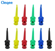2018 Cleqee P5002 10pcs Multimeter Good quality Test Hook Clip Lead Wire Kit Grabbers Test Probe SMT/SMD IC D20 Cable Welding cleqee p1800a 7 in 1 bnc electronic specialties test lead kit for multimeter automotive test probe leads kit