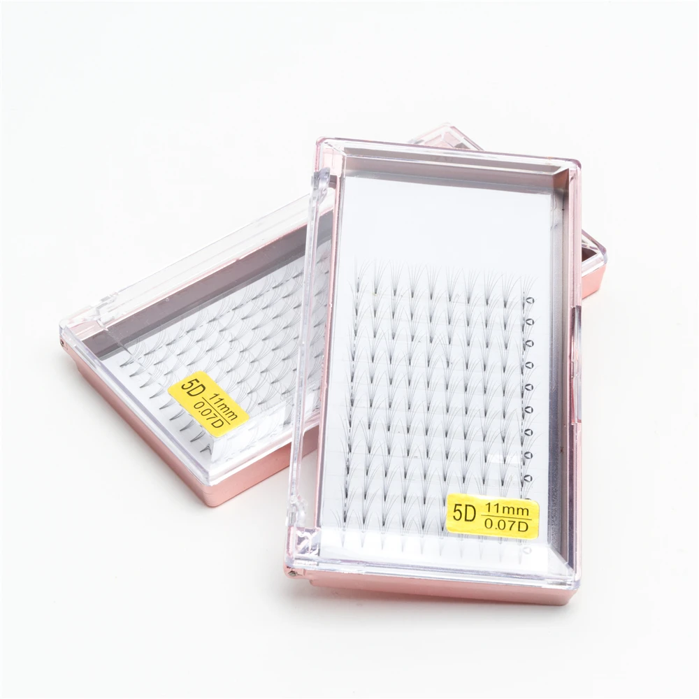 

Seashine Rose Gold Box High Quality 5D Short Stem Russian Volume Lash Extension Natural Soft Individual Volume Free Shipping