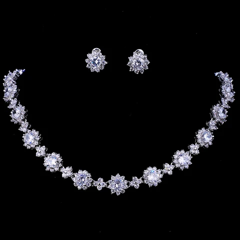 Conjuntos de Jóias de Moda de Nova Forma de Flor Conjuntos de Jóias para o Casamento Bettyue Marca Multicolor Zircon Personalidade Mulher Charme Presente Aaa