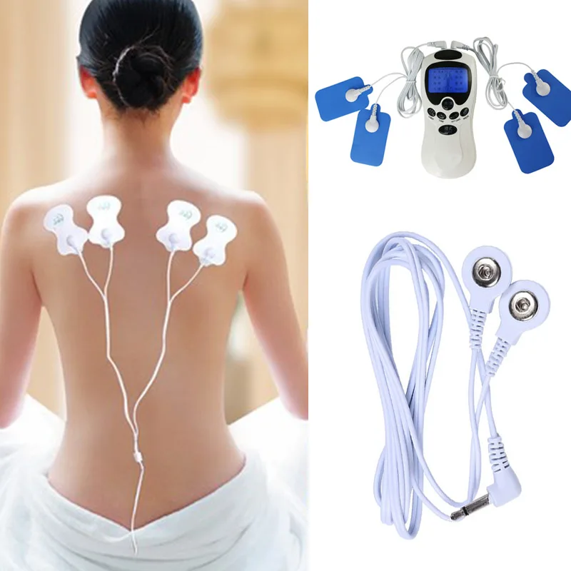 

droppshiping Universal 2.5MM Plug Electrode Lead Wires Connecting Cable with 2 Buttons for Digital TENS Therapy Massager MFJ99