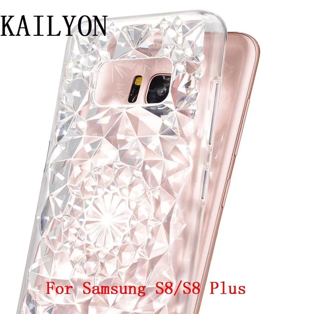 Для Samsung Galaxy S8 чехол Роскошный горный хрусталь силиконовый 3D Алмазный для S8/S8 Plus