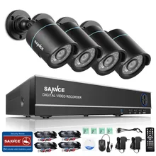 Sannce HD 8CH системы видеонаблюдения 1080 P HDMI видеорегистратор AHD 720 P видеонаблюдения Камера 4 шт. 1280TVL ИК Открытый Камера видеонаблюдения комплект