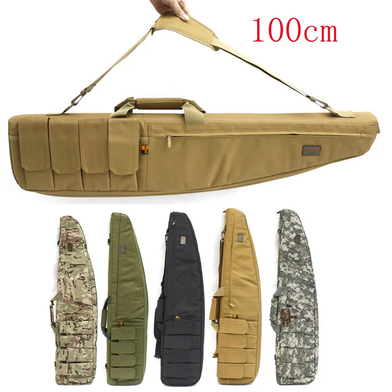 Bolsa de Ombro Tático Arma Deslizamento Chanfro Carry Bolsa Case Rifle Bolsas Caça 100cm