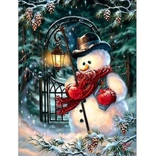 1 набор 5D Алмазная мозаика картина Рождественский Снеговик Квадрат Diy Алмазная вышивка украшение Алмазная вышивка крестиком XY0043