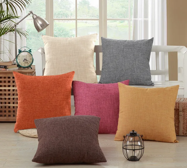 Special Offers hot sale linen solid color plain yellow green coffee red sofa decoration car living room chair back pillow cushion Special Offers hot sale linen solid color plain yellow green coffee red sofa decoration car living room chair back pillow cushion