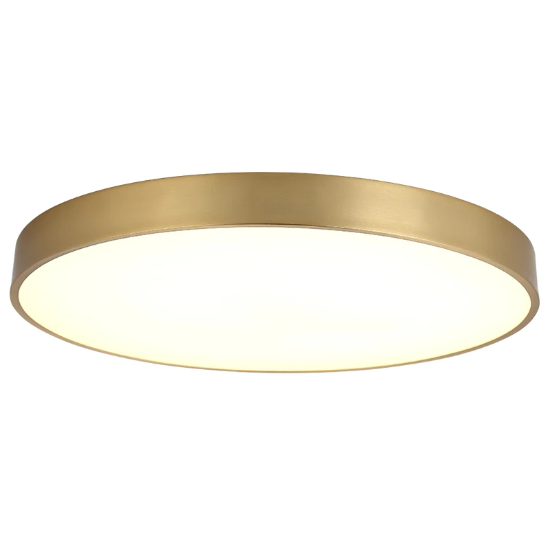 

Modern Supert Thin Full Copper LED Ceiling Lights gold luxury foyer bedroom kids room ceiling lamps LED ceiling mounted lamp