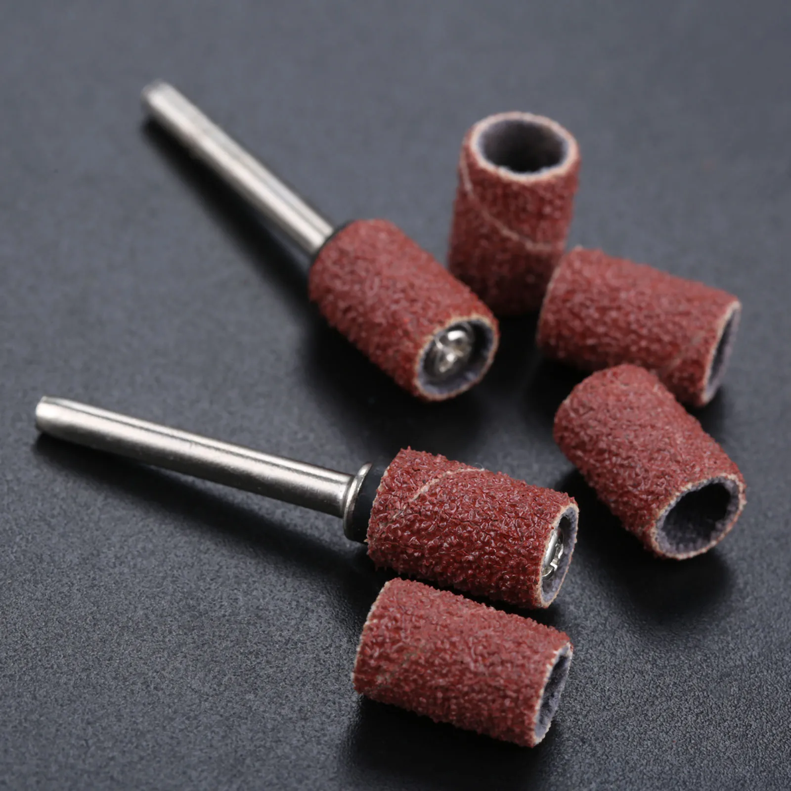 100Pcs Sanding Bands Drum Grit Sandpaper For Sand Shape Groove Woods Fiberglass Dremel Rotary Tool 2Pcs 3mm Sanding Drum