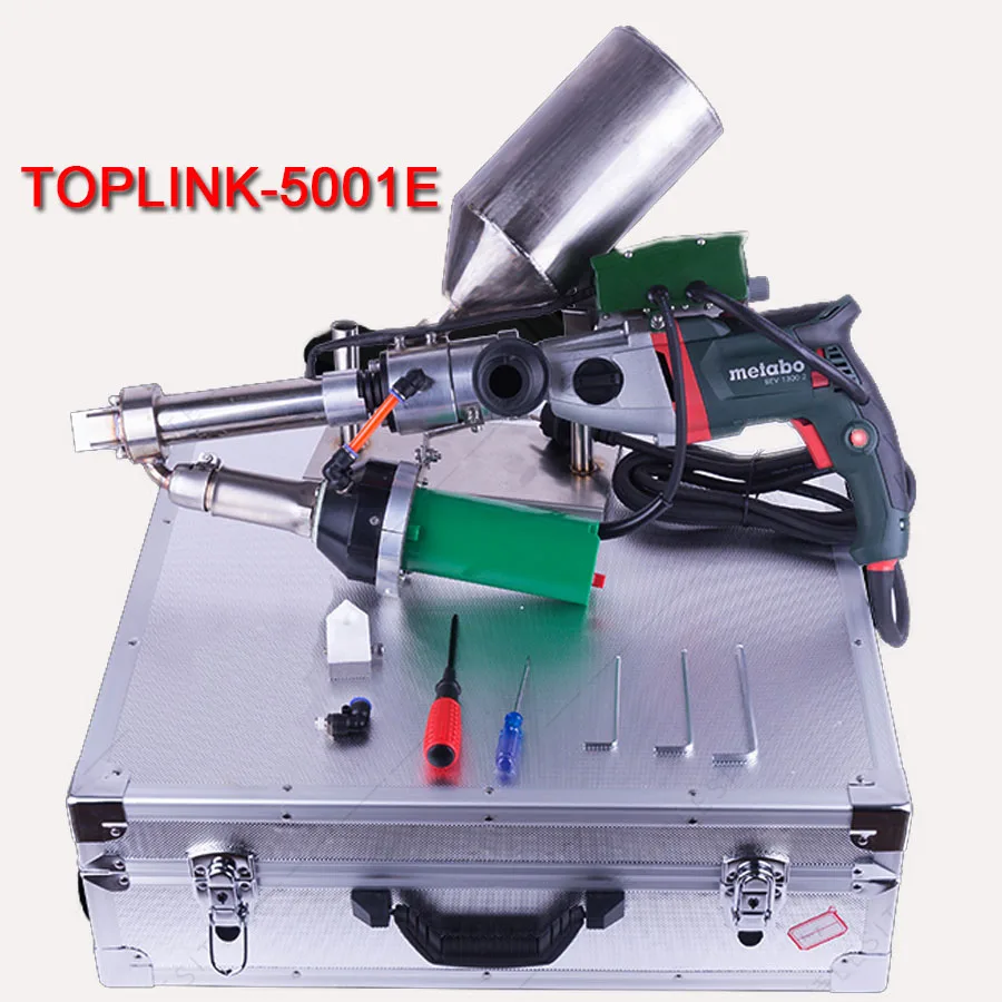 220 В TOPLINK-5001B HDPE/PP/экструдер для ПЭ пластиков пайки пластиковых экструзионных сварочных аппаратов горячего воздуха полуавтоматический сварочный пистолет для труб - Цвет: Package 9