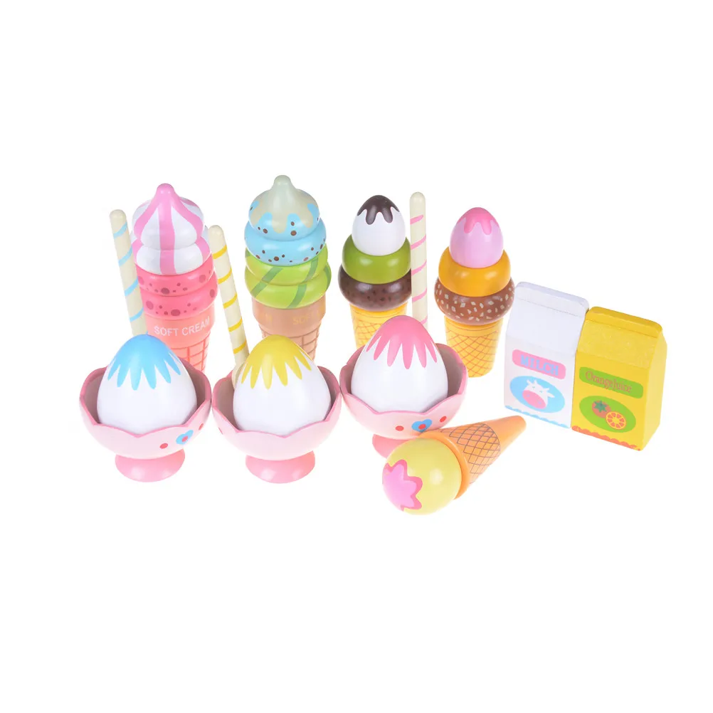 Children Play House Mother Garden Strawberry Ice Cream Food