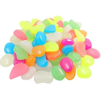 

500pcs Glow in the Dark Garden Pebbles Glow Stones Rocks for Walkways Garden Path Patio Lawn Garden Yard Decor Luminous stones