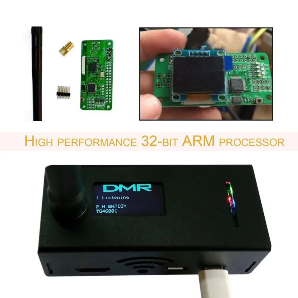 Собранный MMDVM Hotspot поддержка P25 DMR YSF+ 16G TF карта+ Raspberry pi+ OLED точка доступа