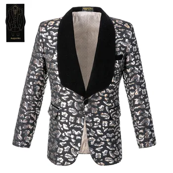 

Now popular new men's suit two-piece suit (jacket + pants) men's jacquard fashion slim suit support custom