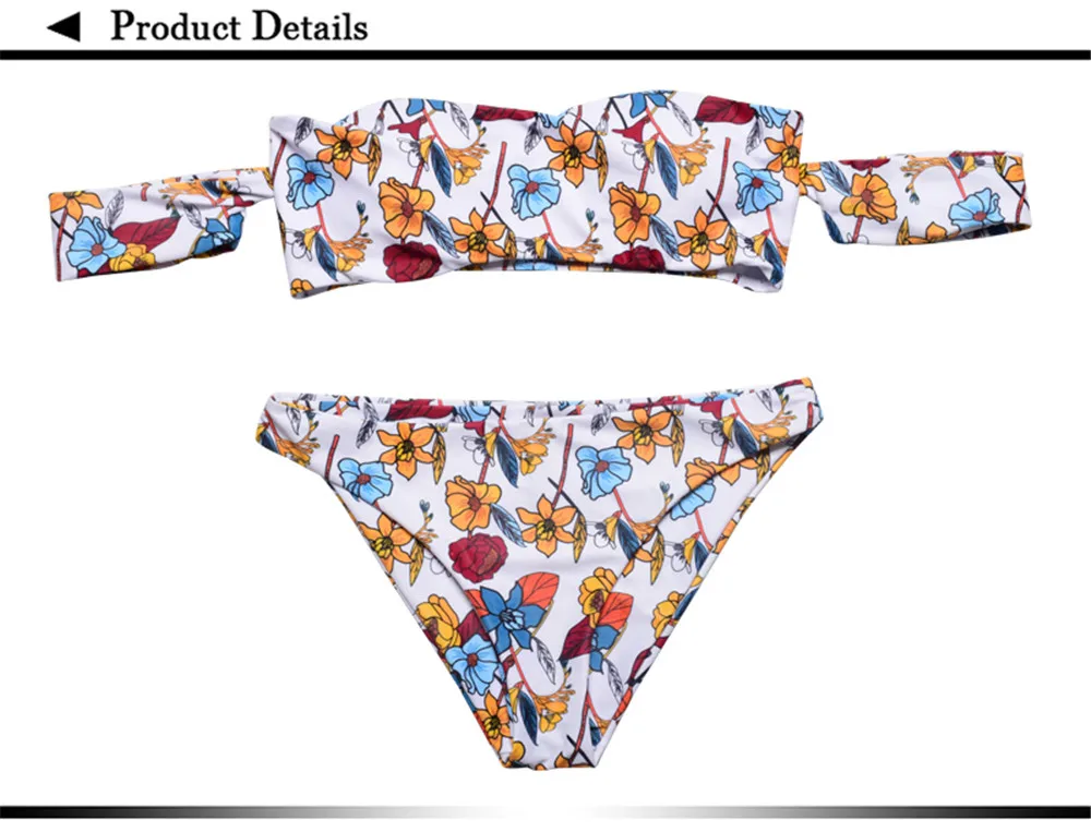 Sexy Padded Bikini Set Floral Swimwear Women Beach Bathing Suit Push Up Bandage Bikini Maillot De Bain Femme 2018 Swimsuits (8)