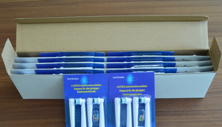 200 упаковочные головки зубных щеток EB17-4(SB-17A) нейтральная упаковка головки зубных щеток(4 шт = 1 упаковка) 800 шт/партия