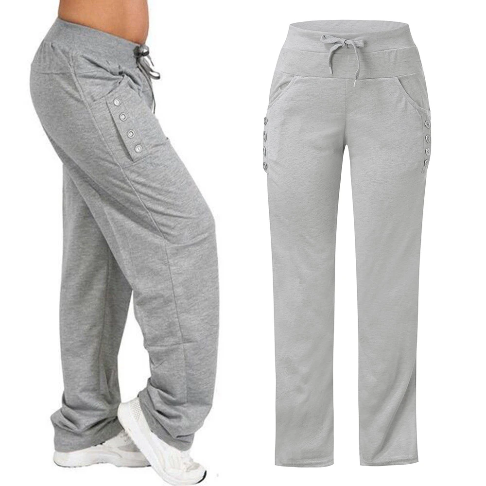 

S-5XL Summer Casual Sweat Pants Women Letter Print High Waist Trousers Streetwear Sweatpants Female Cotton Pockets Dropshipping