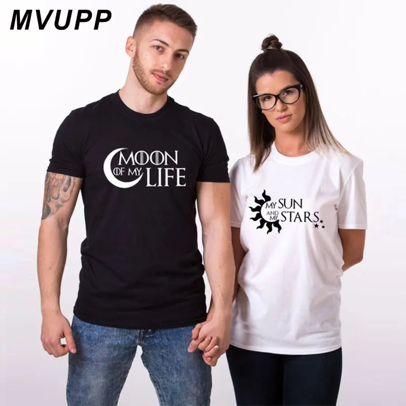 Moon Sun Stars парная футболка Винтажная женская мужская для мальчиков забавная одежда
