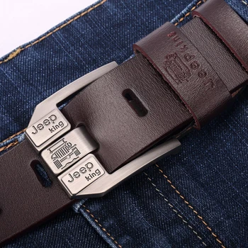 

Best Quality 100% Upper Genuine Leather Alloy Pin Buckle Belt For Men Fashion Business Men Belts Vintage Style Gift