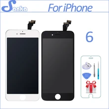 Хорошее Санька AAA для iPhone 6 Экран ЖК-дисплей Touch Экран Дисплей планшета Ассамблеи Замена Ecran Pantalla ЖК-дисплей мобильного телефона Запчасти инструменты