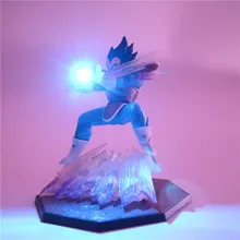 Dragon Ball Z Vegeta Collectible Action Figures DIY Anime Model Figurine Baby Dolls Children Gift Kids 3d Toys LED Night Light