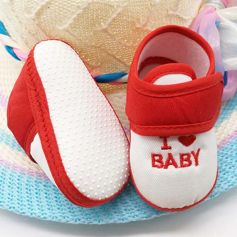 Baby Shoes Lovely Love Sneakers Boys Girls Infant Toddler First Walker