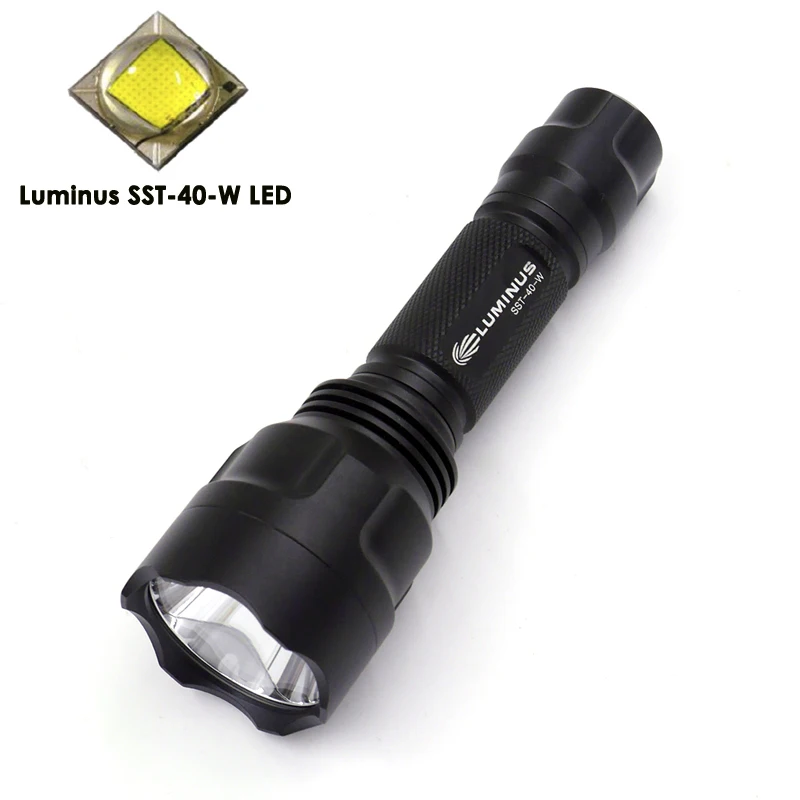 Manta Ray C8 портативный Lanterna Luminus SST-40-W светодиодный фонарик водонепроницаемый