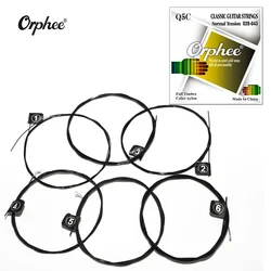 Orphee 6pcs/set Black Nylon Classic Guitar Strings Silver Plated Alloy Wire Winding Strings Vacuum Packaging Guitar Accessories Orphee 6pcs/set Black Nylon Classic Guitar Strings Silver Plated Alloy Wire Winding Strings Vacuum Packaging Guitar Accessories