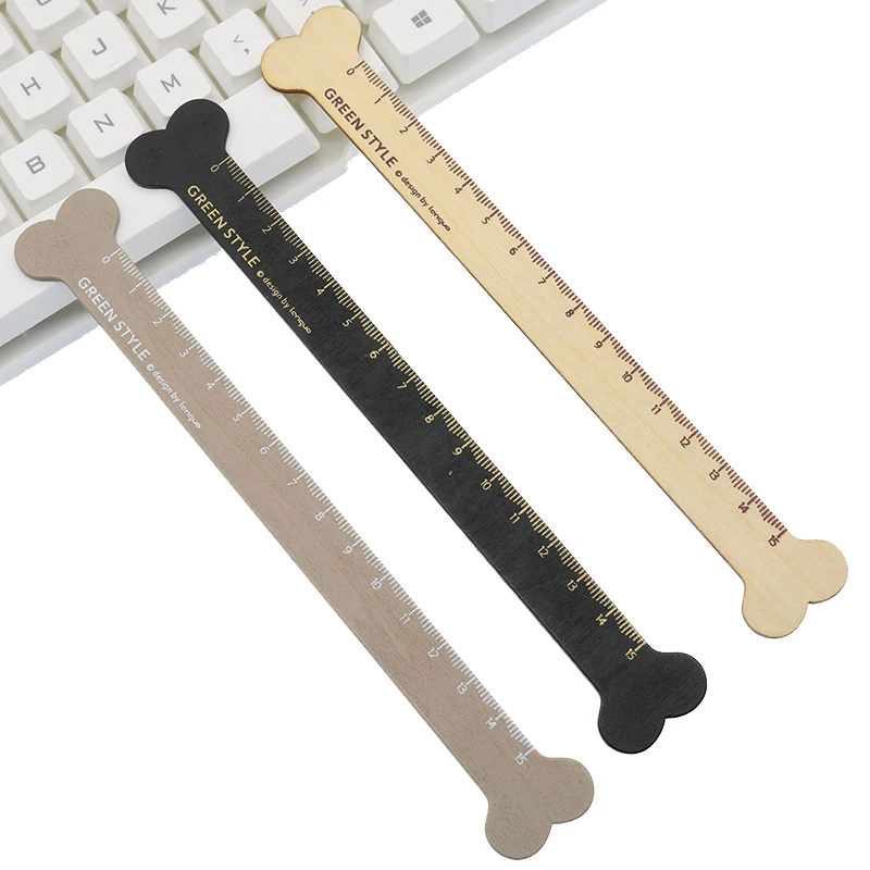 

15 Cm Fresh Bones Cute Wooden Ruler Measuring Ruler Standard Tool Promotional Gift Stationery