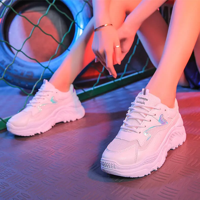 

Women Sneakers Air Mesh Breathable Shoes Flat Platform Casual Shoes Female Trainers