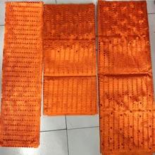 3 предмета в комплекте ASO OKE Headtie, оранжевый нигерийский головной убор рукоятка рычага переключения передач галстуком-бабочкой обертка ткань ашо Оке(ASO OKE) для свадьбы LXLAS-4-6