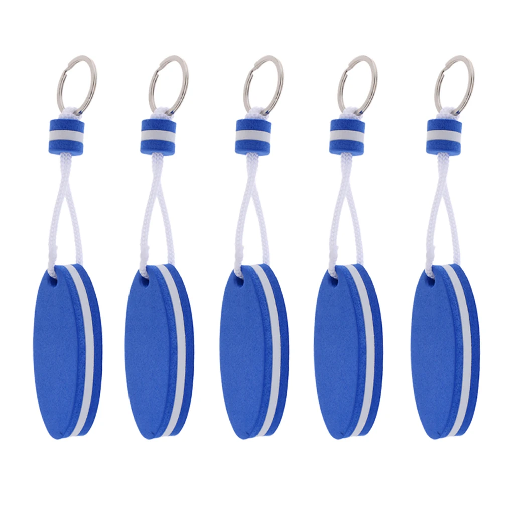 MagiDeal 5pcs Marine Outboard Floating Keyring Sailing Kayak Fishing- Surfboard Shape Floating Key Ring 